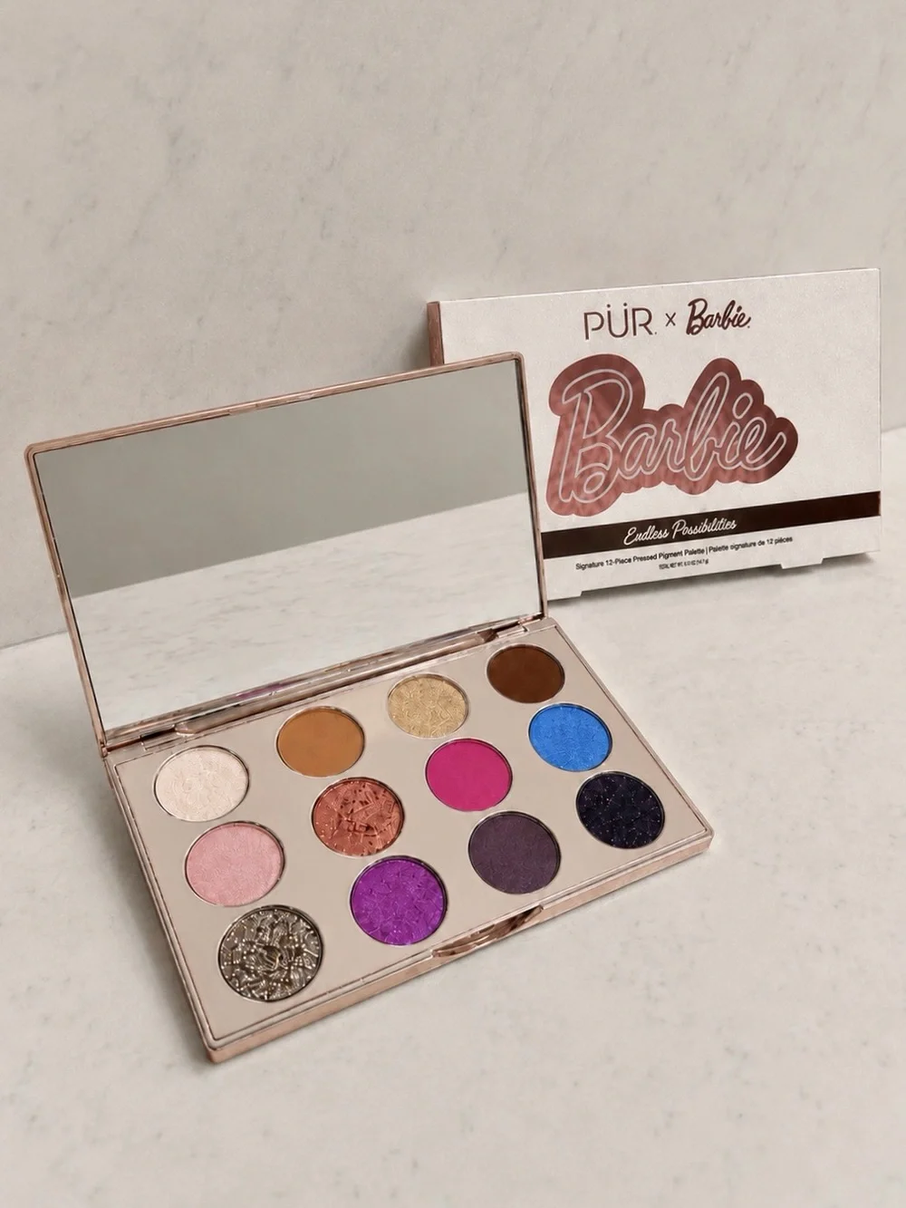 PÜR X Barbie LE Endless Possibilities Pressed Pigments Eyeshadow Palette, NIB 💖